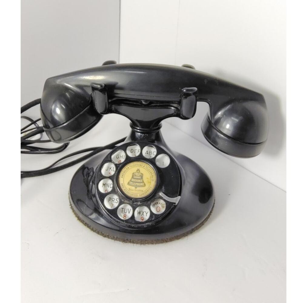 Western Electric Rotary Phone Antique Vintage Collectable With Subset Box 1930's